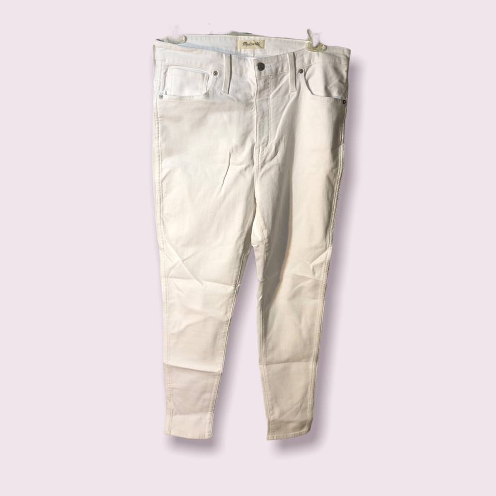 Madewell High Rise Skinny White Jeans 33